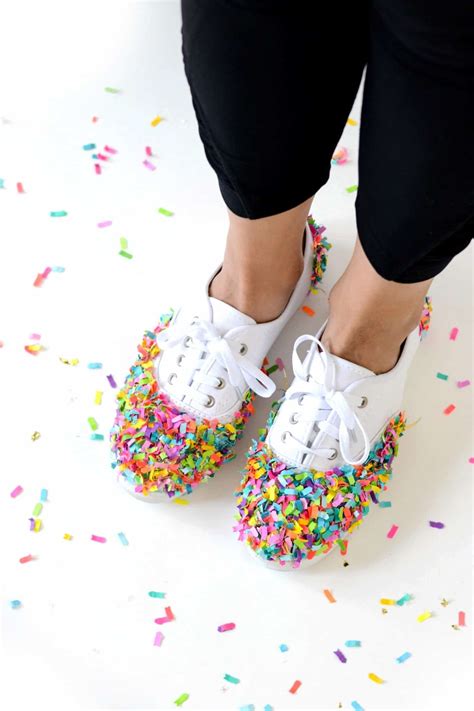 fake confettis shoes|Crazy DIY Confetti Shoes Are Fun for Parties .